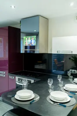 Cuisine ou kitchenette dans l'établissement La Villetta G Riedisheim - appartement de Standing