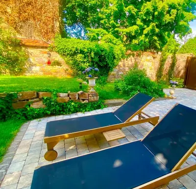 Jardin de l'établissement La Villa Alma Colmar