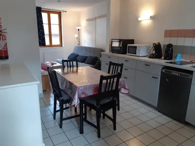 Cuisine ou kitchenette dans l'établissement Gite de Bénédicte Mouton