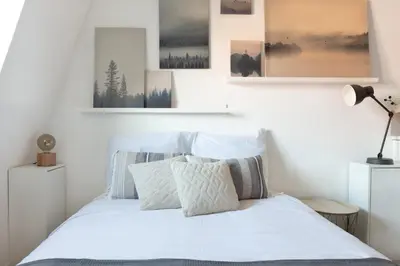 Un ou plusieurs lits dans un hébergement de l'établissement Travel Homes - The Trifel, 2min walk Little Venice
