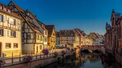 Vue générale sur Colmar ou vue de la ville depuis l'appartement