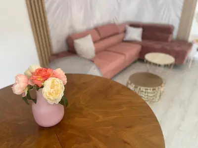 Coin salon dans l'établissement Le Grand DOLLFUS, 90m2 de charme au coeur de ville