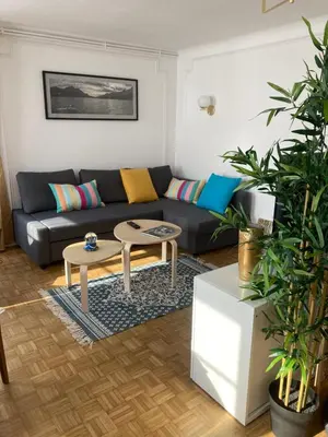 Coin salon dans l'établissement TANGO appartement de charme calme 75m2 6 pers,2 chambres,patio