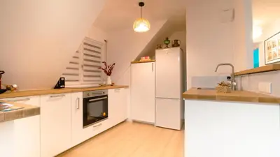 Cuisine ou kitchenette dans l'établissement Superbe appartement au coeur du Colmar