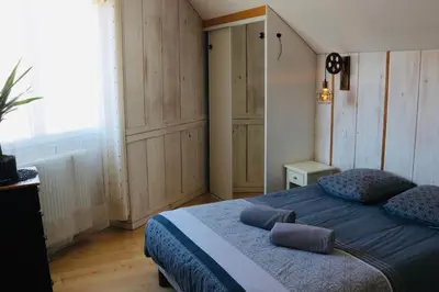 Un ou plusieurs lits dans un hébergement de l'établissement Duplex, 2 Sdb, 2 chambres, dans une impasse en centre-ville