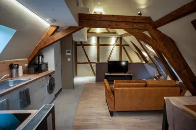 Coin salon dans l'établissement SERENITY Colmar - Gîtes de Prestige 4 et 5 étoiles - 2, 4 et 6 personnes- Centre Historique