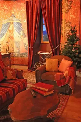 Coin salon dans l'établissement Le grand gîte du Sorcier ! Logement magique