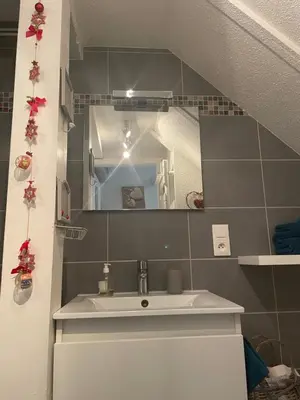 Salle de bains dans l'établissement Aux petits cœurs de Colmar PETITE VENISE