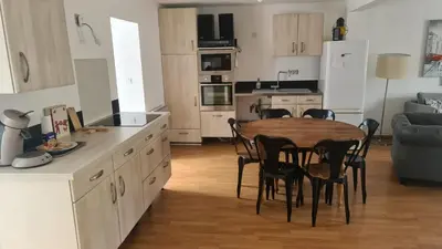 Cuisine ou kitchenette dans l'établissement Le bonhomme proche de Kaysersberg et du lac blanc