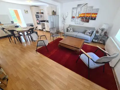 Cuisine ou kitchenette dans l'établissement Le bonhomme proche de Kaysersberg et du lac blanc