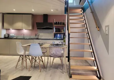 Cuisine ou kitchenette dans l'établissement Cosis Colmar - 2 Chambres - 4 Pers - Duplex - Parking - Wifi