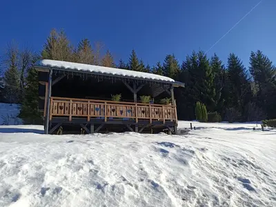 L'établissement Chalet neuf avec jacuzzi privé, vue imprenable sur Massif des Vosges en hiver