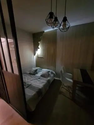 Un ou plusieurs lits dans un hébergement de l'établissement Appartement Vue sur les pistes de ski et en bas de la station