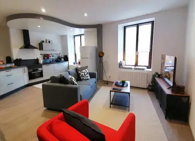 Cuisine ou kitchenette dans l'établissement LE FERRETTE - Appartement moderne et confortable