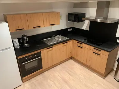 Cuisine ou kitchenette dans l'établissement Gîte mon rêve à Scherwiller avec SPA sur la route des vins au coeur de l'alsace