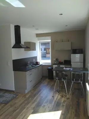 Cuisine ou kitchenette dans l'établissement Le Studio Polichinelle