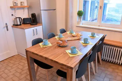 Cuisine ou kitchenette dans l'établissement A l'Oree du Bois