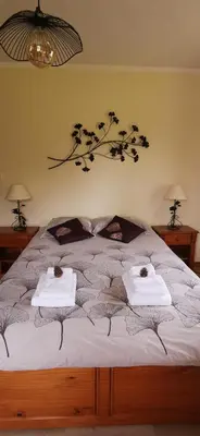 Un ou plusieurs lits dans un hébergement de l'établissement Gîte Le Clos des Vosges