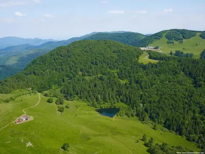 Paysage naturel près de le chalet