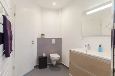 Salle de bains dans l'établissement Chez Delphine