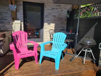 Terrasse ou espace extérieur de l'établissement les marmottes