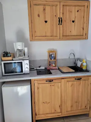 Cuisine ou kitchenette dans l'établissement les marmottes