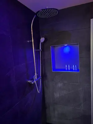 Salle de bains dans l'établissement MONTAGNE-LAC&SPA (jacuzzi privé) (NOUVEAU)