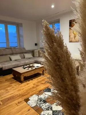 Coin salon dans l'établissement MONTAGNE-LAC&SPA (jacuzzi privé) (NOUVEAU)