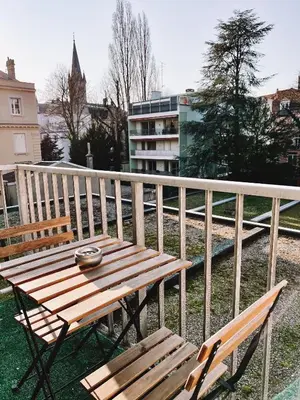 Balcon ou terrasse dans l'établissement Studio bohème - Centre - Proche gare