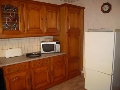 Cuisine ou kitchenette dans l'établissement Gîte du Moulin