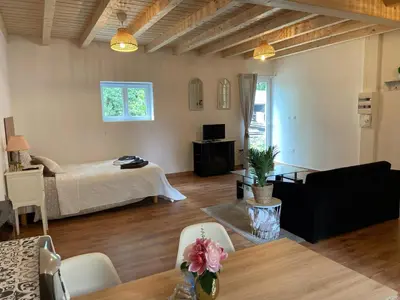 Un ou plusieurs lits dans un hébergement de l'établissement Le Chêne: Petit Chalet cosy proche de Mulhouse
