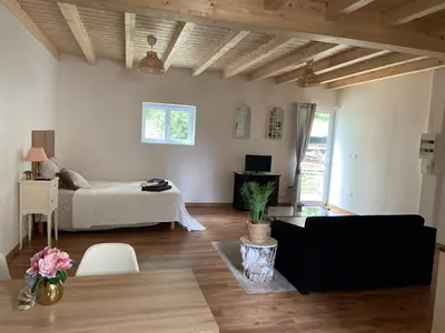 Un ou plusieurs lits dans un hébergement de l'établissement Le Chêne: Petit Chalet cosy proche de Mulhouse