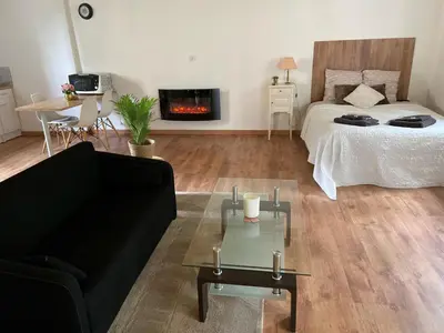 Un ou plusieurs lits dans un hébergement de l'établissement Le Chêne: Petit Chalet cosy proche de Mulhouse