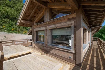 Balcon ou terrasse dans l'établissement Aigle des Neiges 5 étoiles