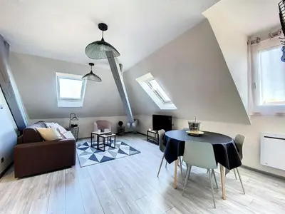 Coin salon dans l'établissement Chez Nat&Mat- Colmar gare- Parking gratuit
