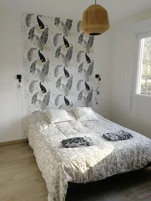 Un ou plusieurs lits dans un hébergement de l'établissement Le Petit Cabanon