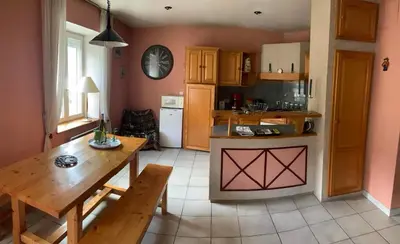 Cuisine ou kitchenette dans l'établissement Voie Verte
