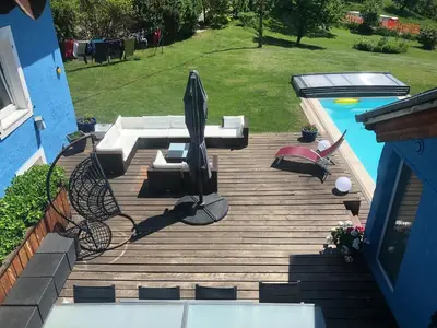 Jardin de l'établissement La maison bleue