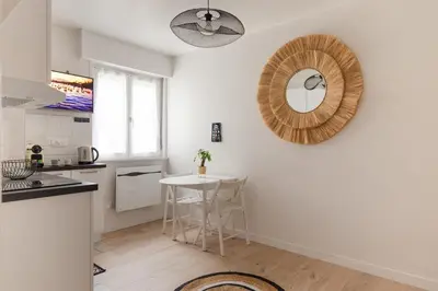 Cuisine ou kitchenette dans l'établissement Travel Homes - Grand Rue, Petite Venise - Compact & Cosy - Lit mural