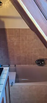 Salle de bains dans l'établissement Studio Colmar avec jardin privatif