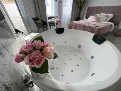 Salle de bains dans l'établissement SPA Romantique ... Esprit LOVE