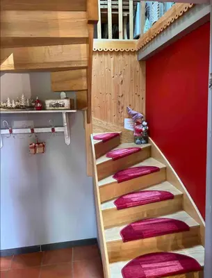 Cuisine ou kitchenette dans l'établissement Chalet duplex avec terrasse entièrement équipé60m2