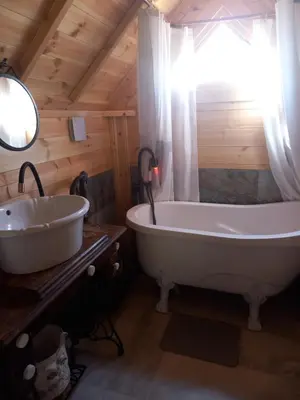 Salle de bains dans l'établissement Le Kota Etable