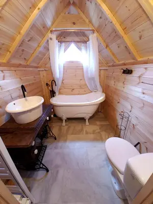 Salle de bains dans l'établissement Le Kota Etable