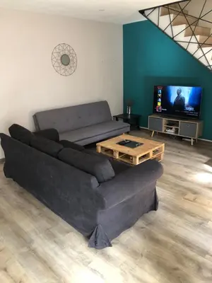 Télévision ou salle de divertissement dans l'établissement Appartement avec terrasse 6 personnes PAS DE FETE