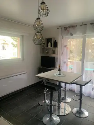 Télévision ou salle de divertissement dans l'établissement Welcome Appart Colmar