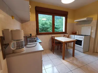 Cuisine ou kitchenette dans l'établissement Gîte Saint Ludan