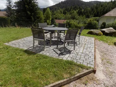 Vue générale sur la montagne ou vue sur la montagne depuis la maison de vacances