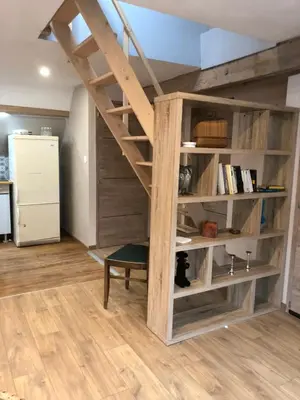 Cuisine ou kitchenette dans l'établissement L Atypik à L ancienne forge
