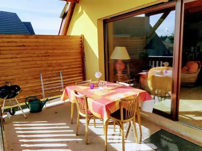 Balcon ou terrasse dans l'établissement Alsace Appartements Meyer-Krumb